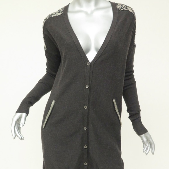 Free People Sweaters - Free People Sweater Crochet Back Long Cardigan